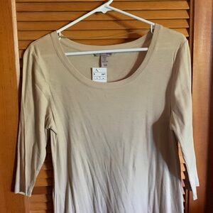H&M Beige Ribbed Top NWT